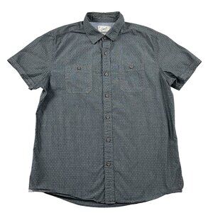 Grayers Short Sleeve Button Down Shirt Mens Large Grey 100% Cotton